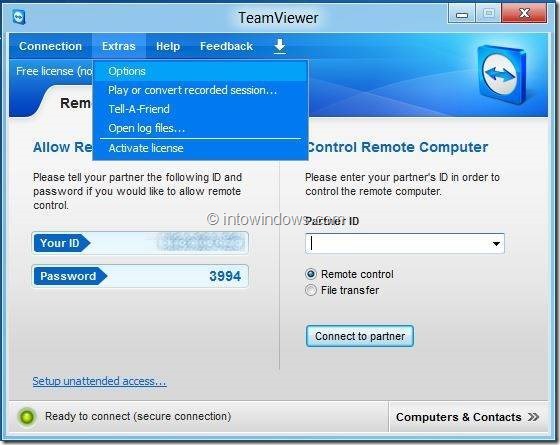 How to hide teamviewer panel